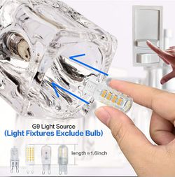 PRESDE Vanity Lights Bathroom Fixture Over Mirror 3 Lights LED Modern Chrome Fixtures Crystal Glass Globe Thumbnail