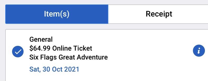 2 All Day Tickets To Six Flags Halloween Haunt For 10/30/2021. Includes All Day Admission To Rides, Attractions, Etc. Opens @11 am, Closes 11 Pm