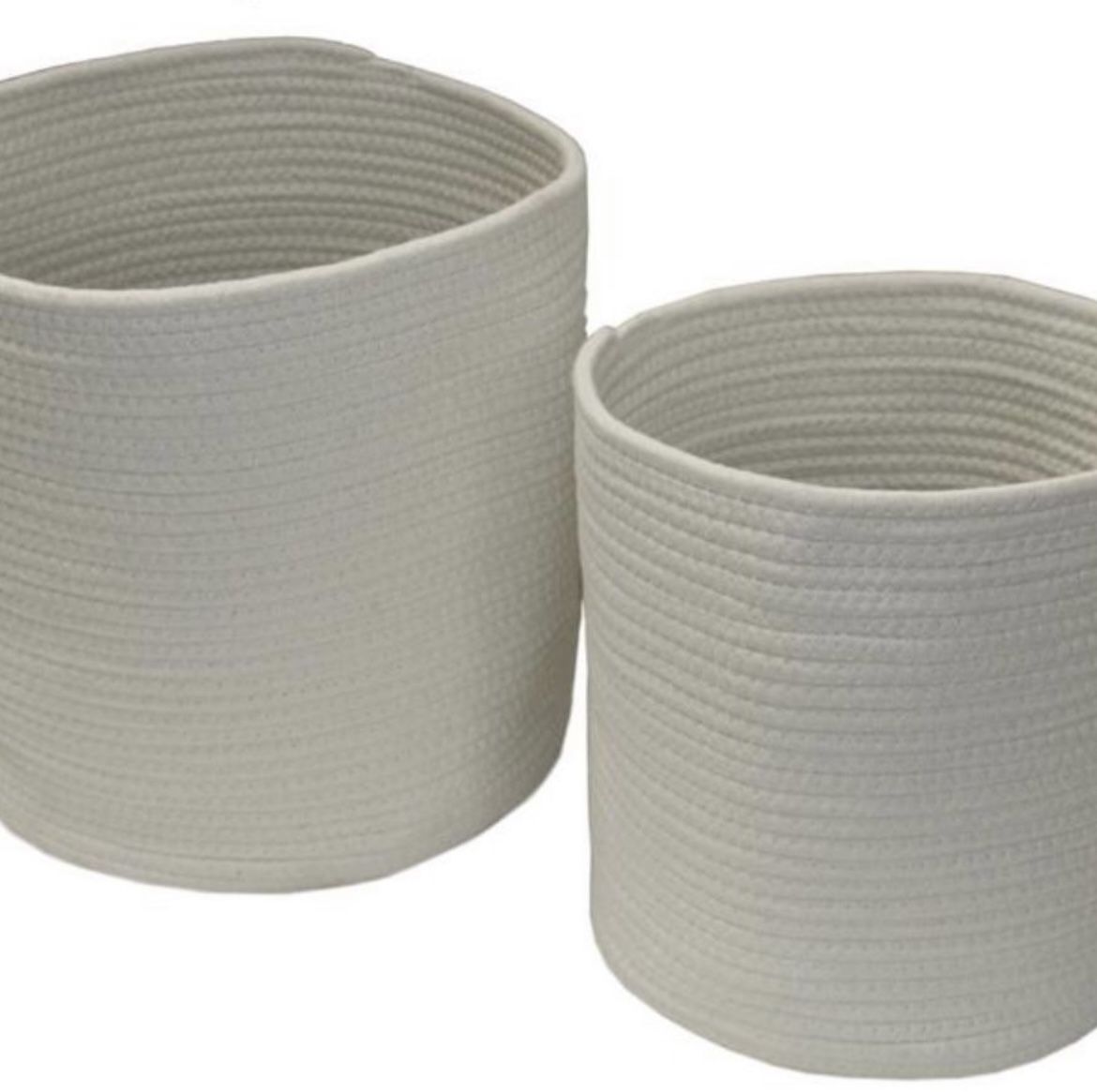 Set of 2 Ecofriendly Planters or Storage Baskets 10x10” and 12x12”