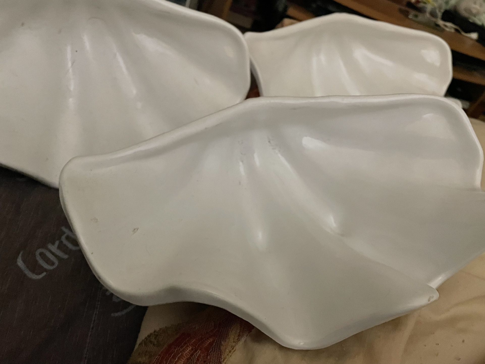 Three Shell Bowls  Great For The Ocean Lovers And For Parties 