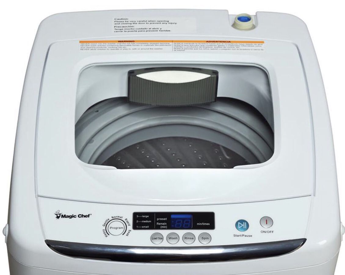 Magic Chef 0.9 cu ft Compact Top-Load Washer in White