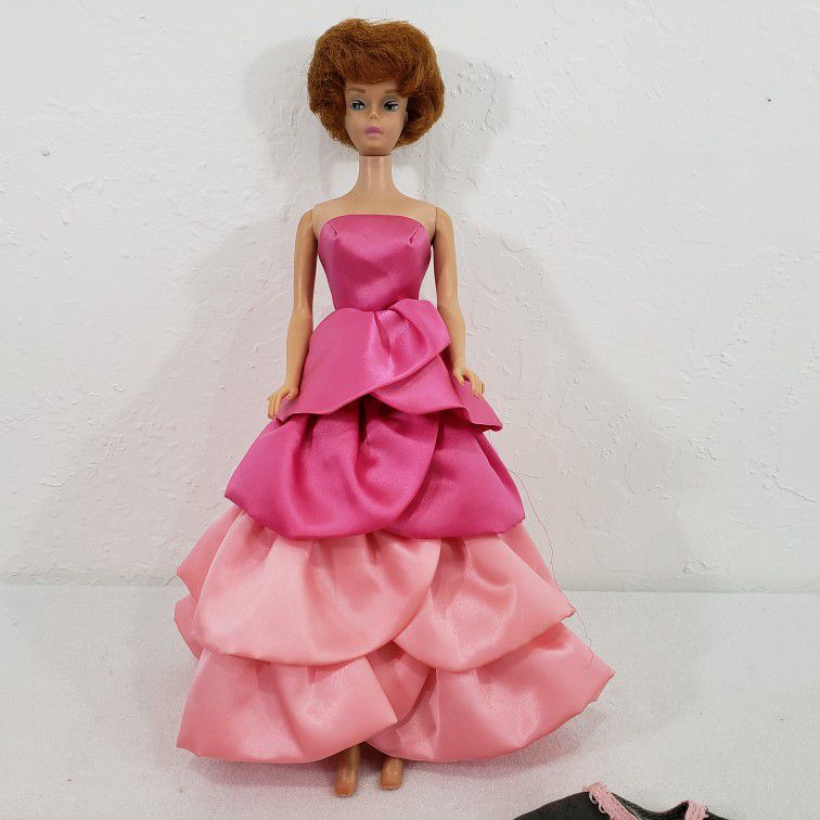 Vintage 1960's Barbie Doll w/Purchased & Homemade Dresses, Outfits, Tops, Accessories