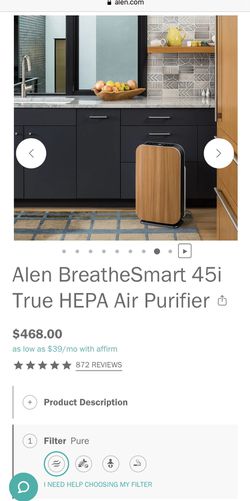 Alen BreatheSmart 450i HEPA Room Air Filter Thumbnail