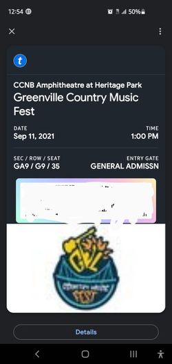 Greenville Country Music Festival Featuring Sam Hunt & More General Admission Ticket  Thumbnail