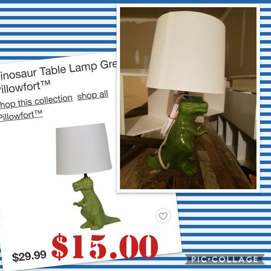 New Pillowfort Dinosaur Lamp For, Dinosaur Table Lamp Green Pillowforth