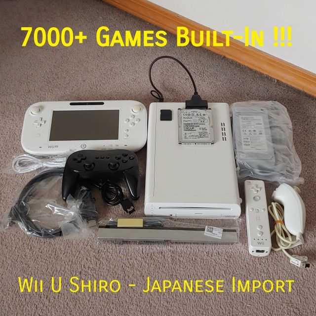 Modded Nintendo Wii U Bundle with 7000+ Games