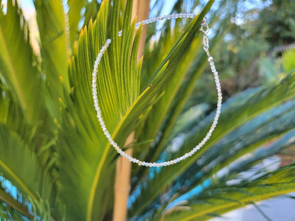 Citrine &Sterling Silver Anklet