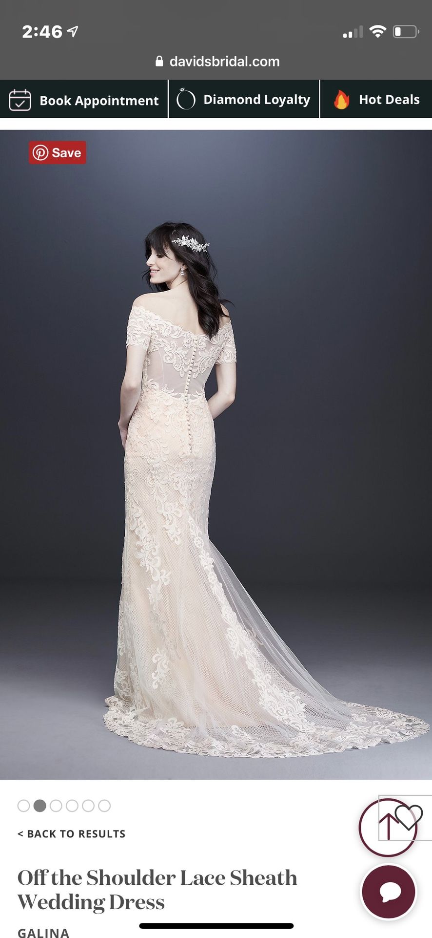 David’s Bridal Wedding Dress Ivory Honeycomb Corset