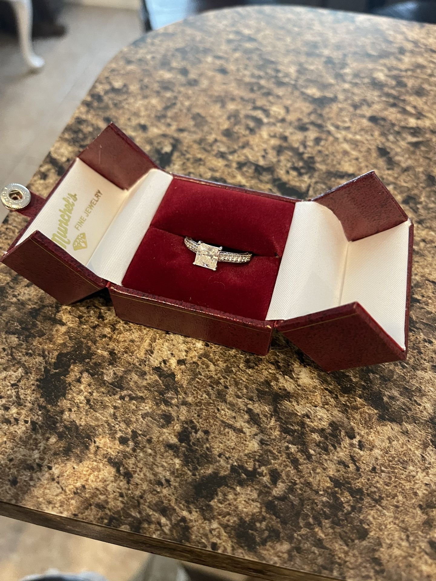 1.5 Ct White Gold Charles And Colvard Engagement Ring
