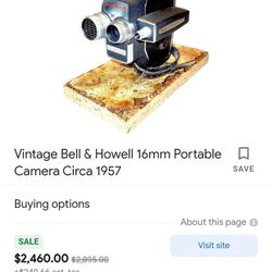 VINTAGE BELL & HOWL 16 mm Portable Camera Circa 1957 Thumbnail
