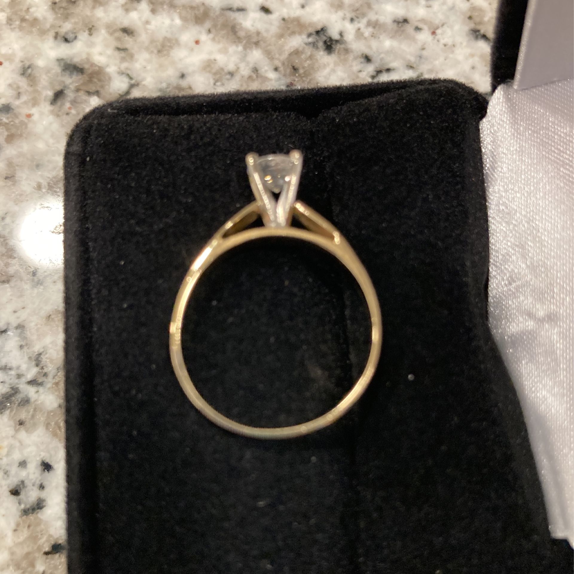 Engagement Ring .50 Carat Diamond 14k Gold