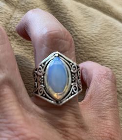 New Moonstone Sterling Silver Size 7 Thumbnail