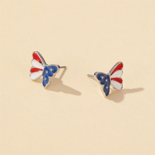 "Sweet Color Three Butterfly Earrings for Women, IN027

