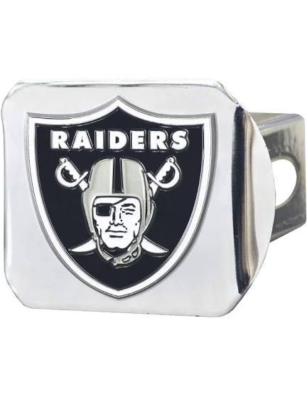 Las Vegas Raiders Heavy Duty Chrome Metal Hitch Cover with 3D Color Emblem