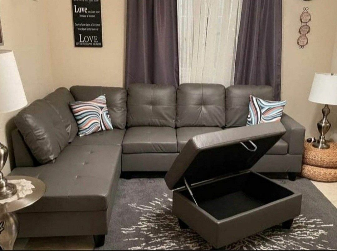 New Sectional And Ottoman