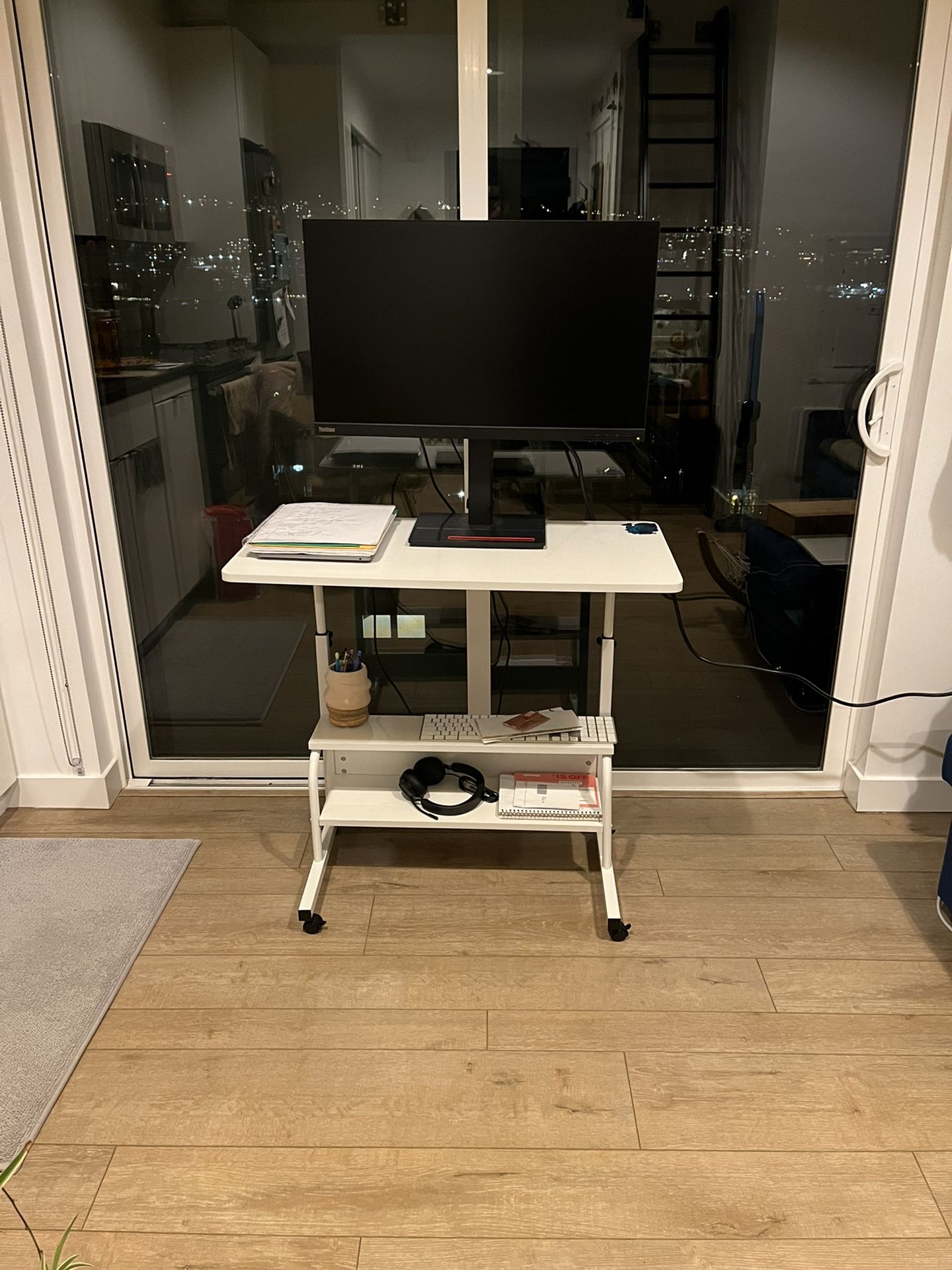 Desk With Shelves Adjustable Height