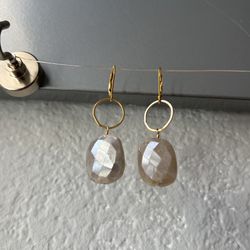 Grey Moonstone Earrings Handmade By Me Thumbnail
