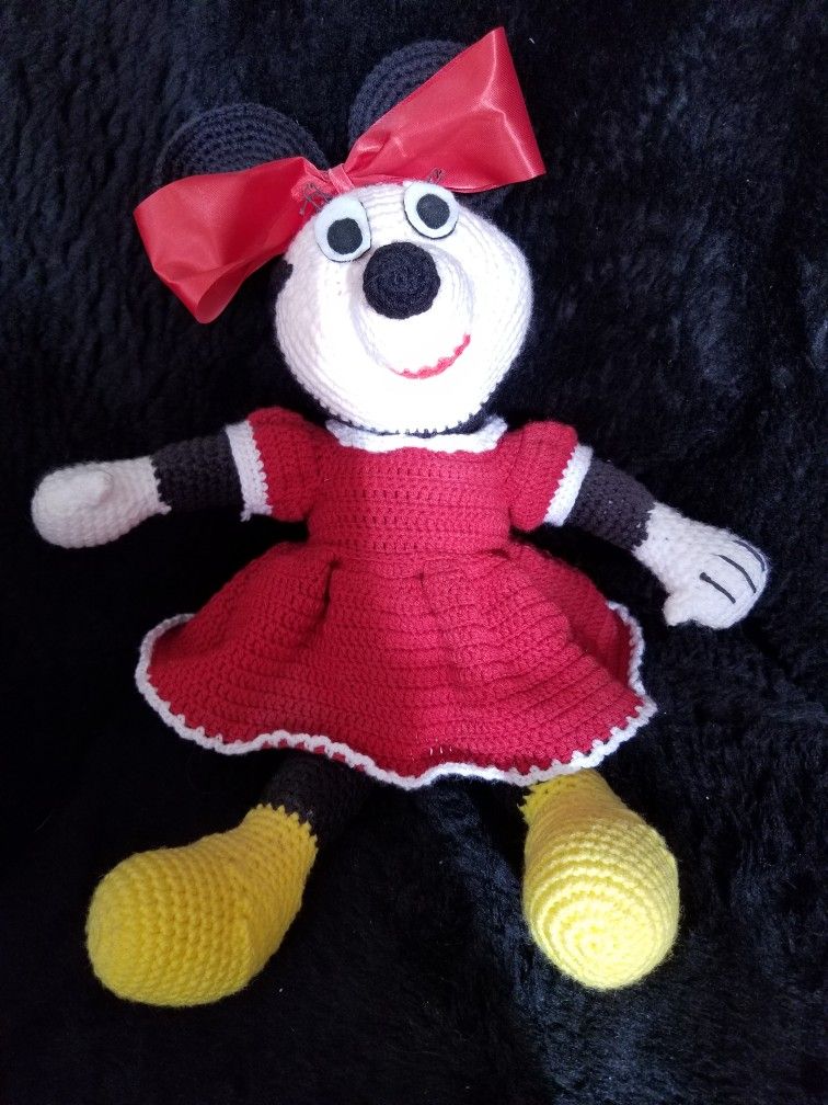 Handmade Crocheted Mickey and Minnie Plush Disney