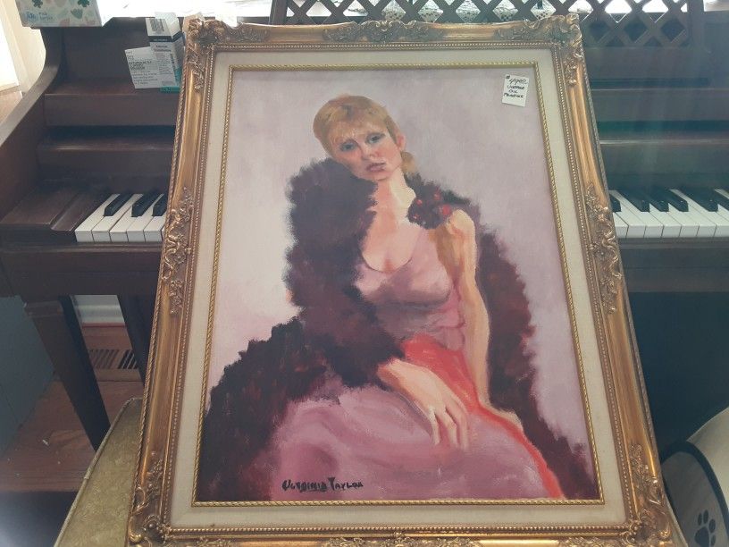 ABSOLUTELY GORGEOUS LOOKING VINTAGE Hand PAINTED oil PAINTING Sign BY ARTIST