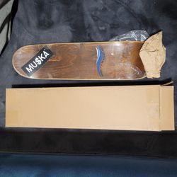 Shortys Skateboard Deck Muska Silhouette 8.125 White Blue