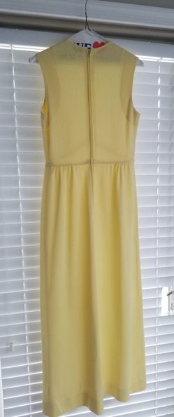 Mother of The Bride Pale Yellow Sleeveless Sheath Dress W/Jacket/Size 10 Thumbnail