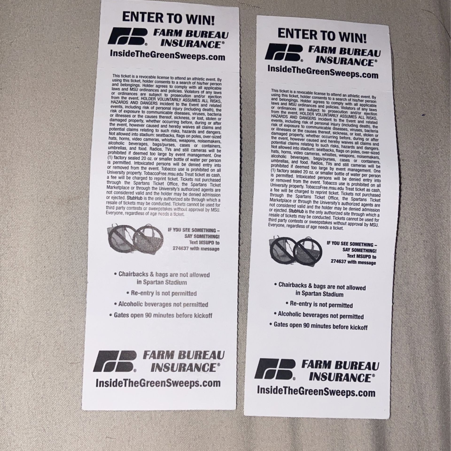 2 Tickets To Msu Vs Western Kentucky