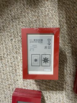 Red IKEA Picture Frames. Red Frames in various sizes. 8.5 x 11, 8 x 10, 5 x 7, 4 x 6 and 3 x 5.  Thumbnail