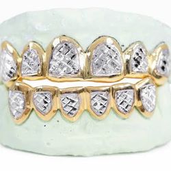 10kt 6pcs Grillz Yellow Gold White Gold Rose Gold Any Design For $325 Thumbnail