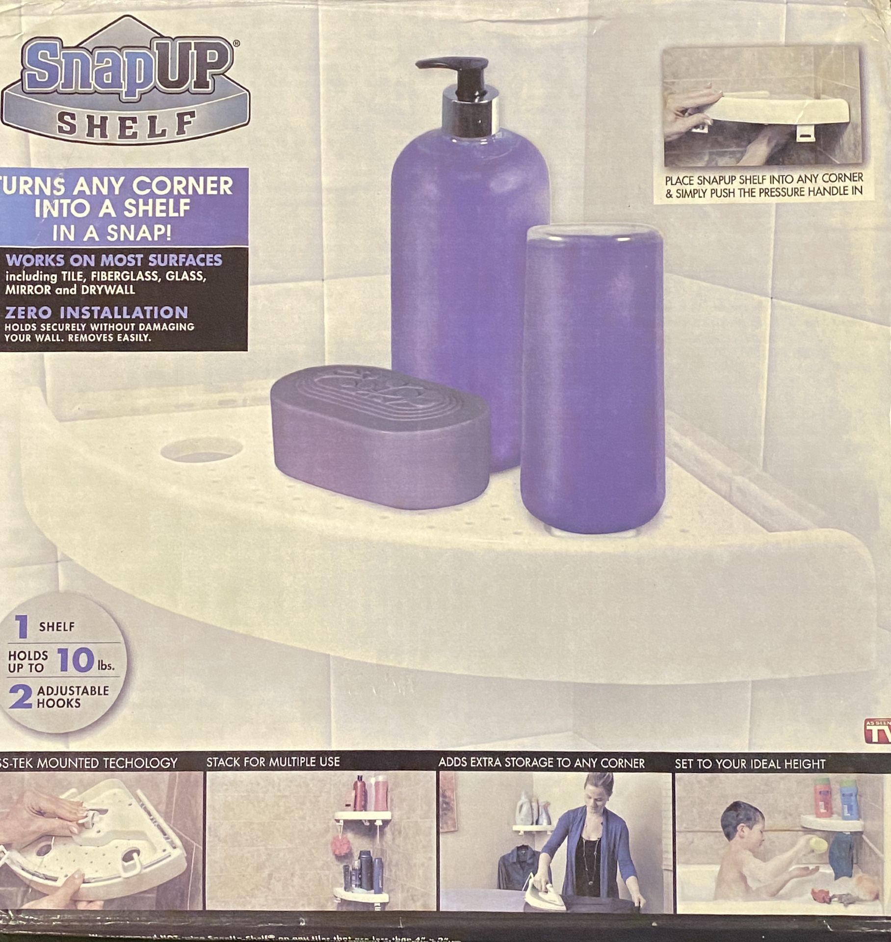 Snap up shelf for any corner