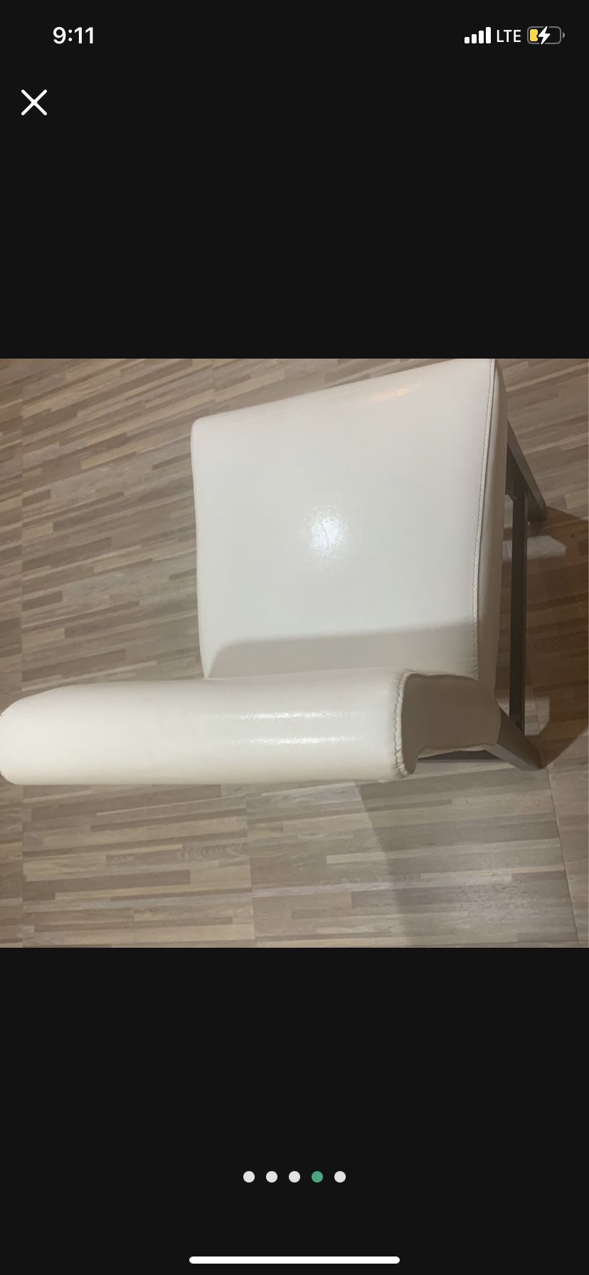 White Leather Barstools / Chairs (4 available)