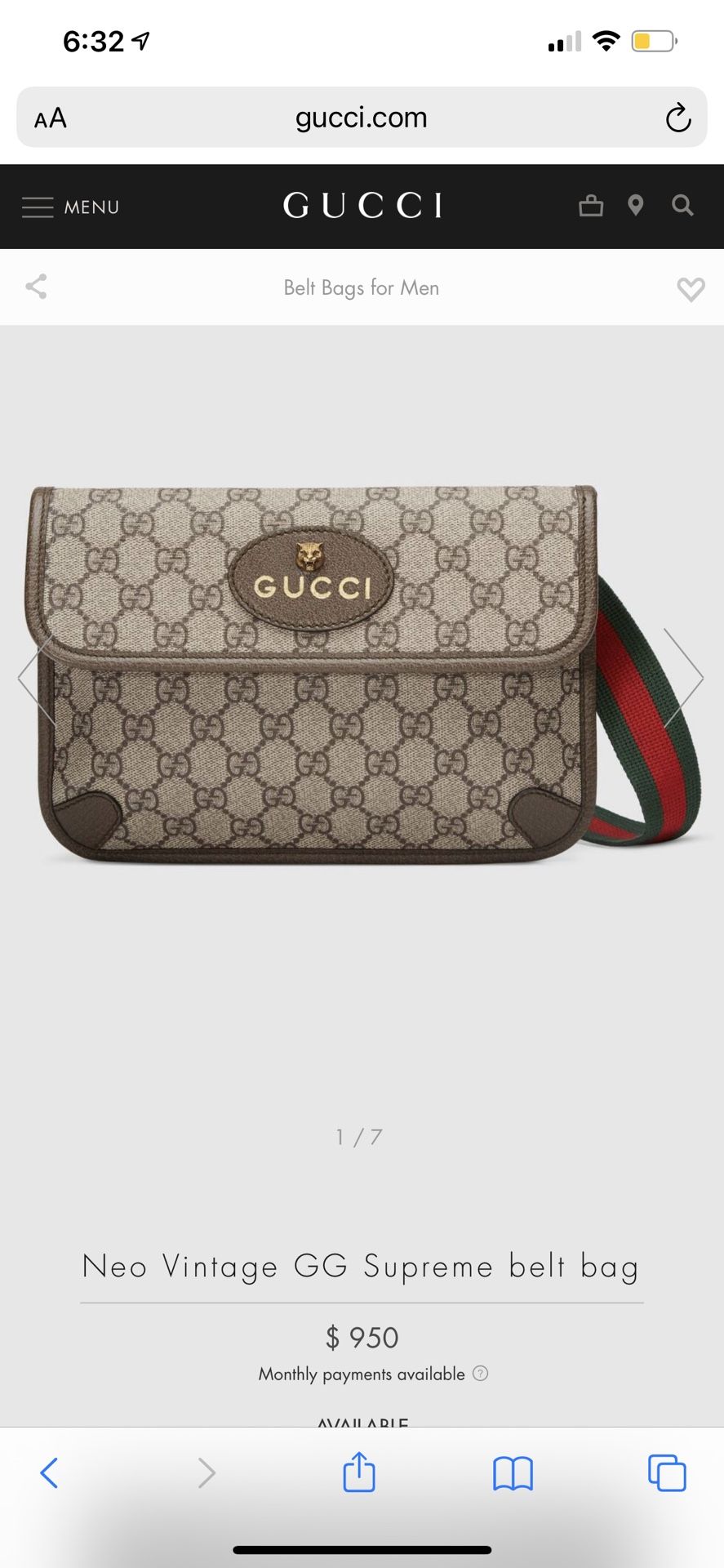 GG SUPREME BAG BRAND NEW