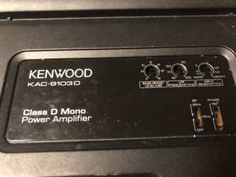 kenwood kac-9103d class d setup