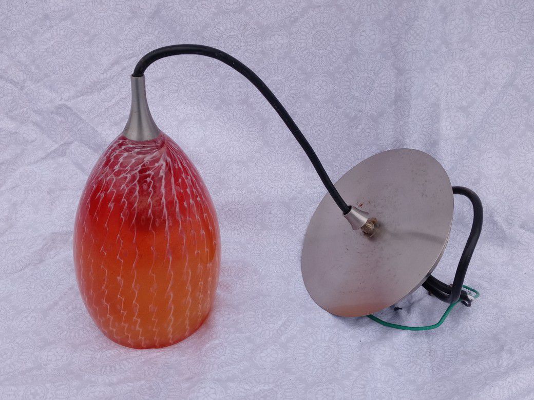Modern Handblown Glass Hanging Lamp/ Light 