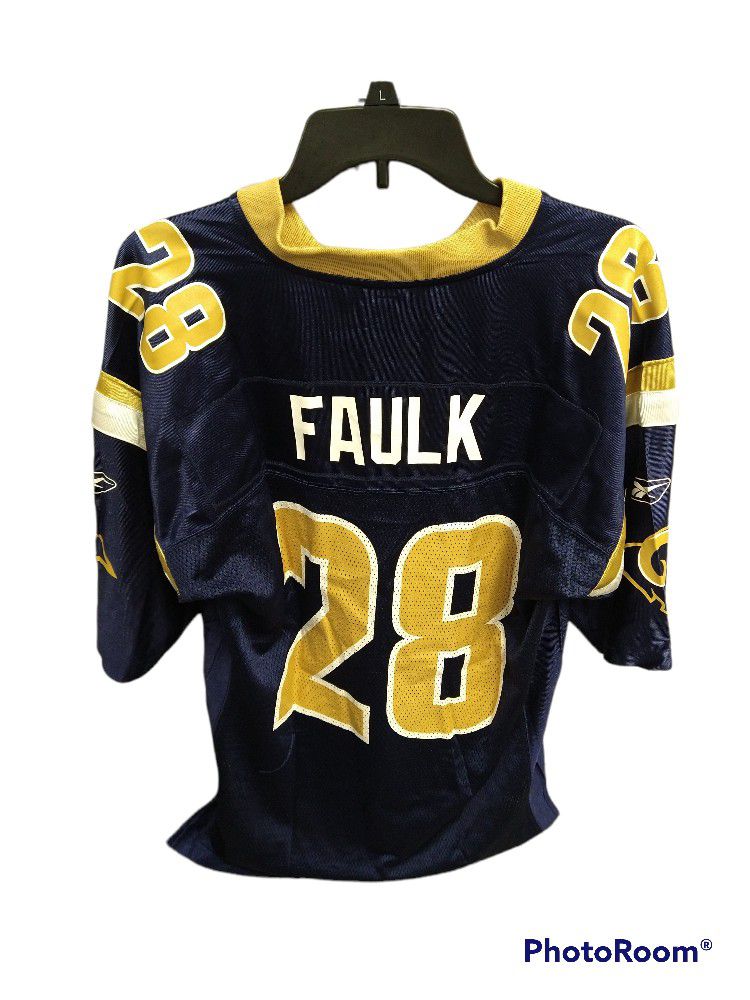 Marshall Faulk St. Louis Rams Reebok Replica Jersey Home Blue Medium #28 NFL. Great shape. Men