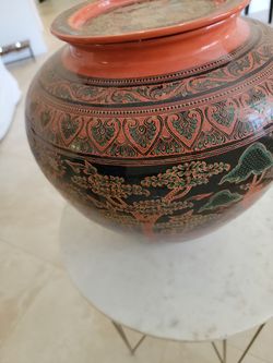 Etched Bermese Water Pot With 3 Bowls Thumbnail