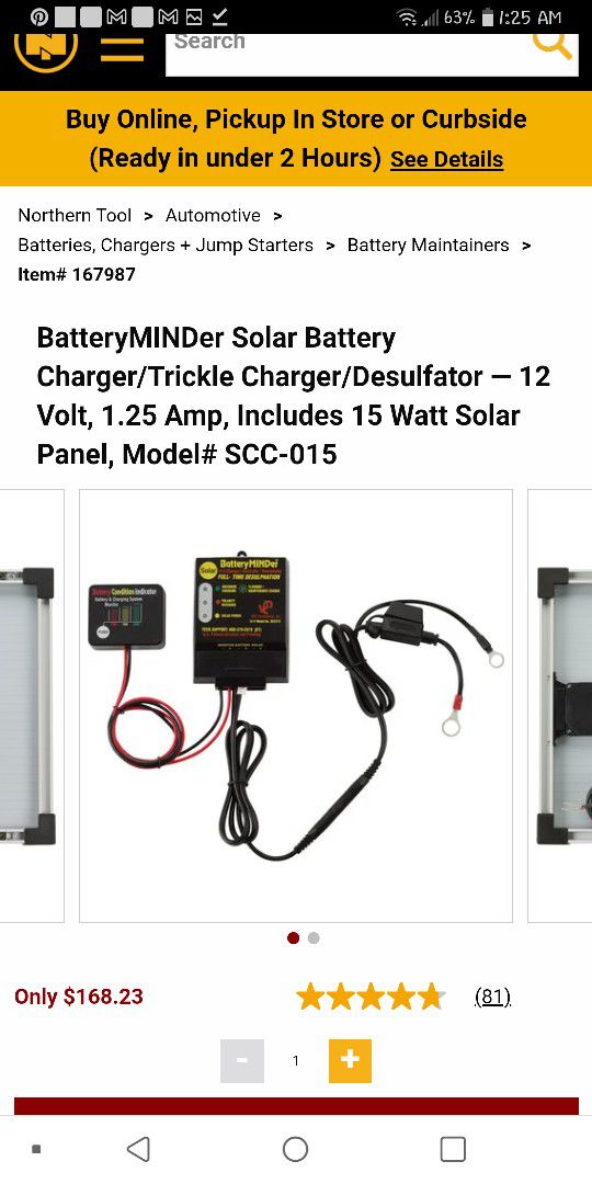 Nearly New Solar battery charger