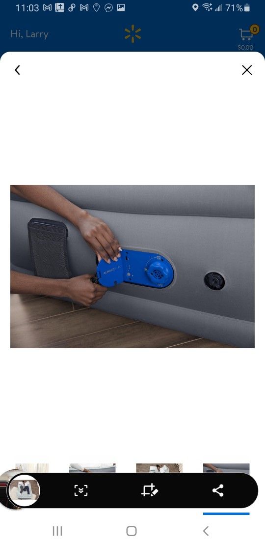 $50.New Open Box 20 in.height Queen Air Mattress Alwayzaire
Build-in dual pump with USB PORT