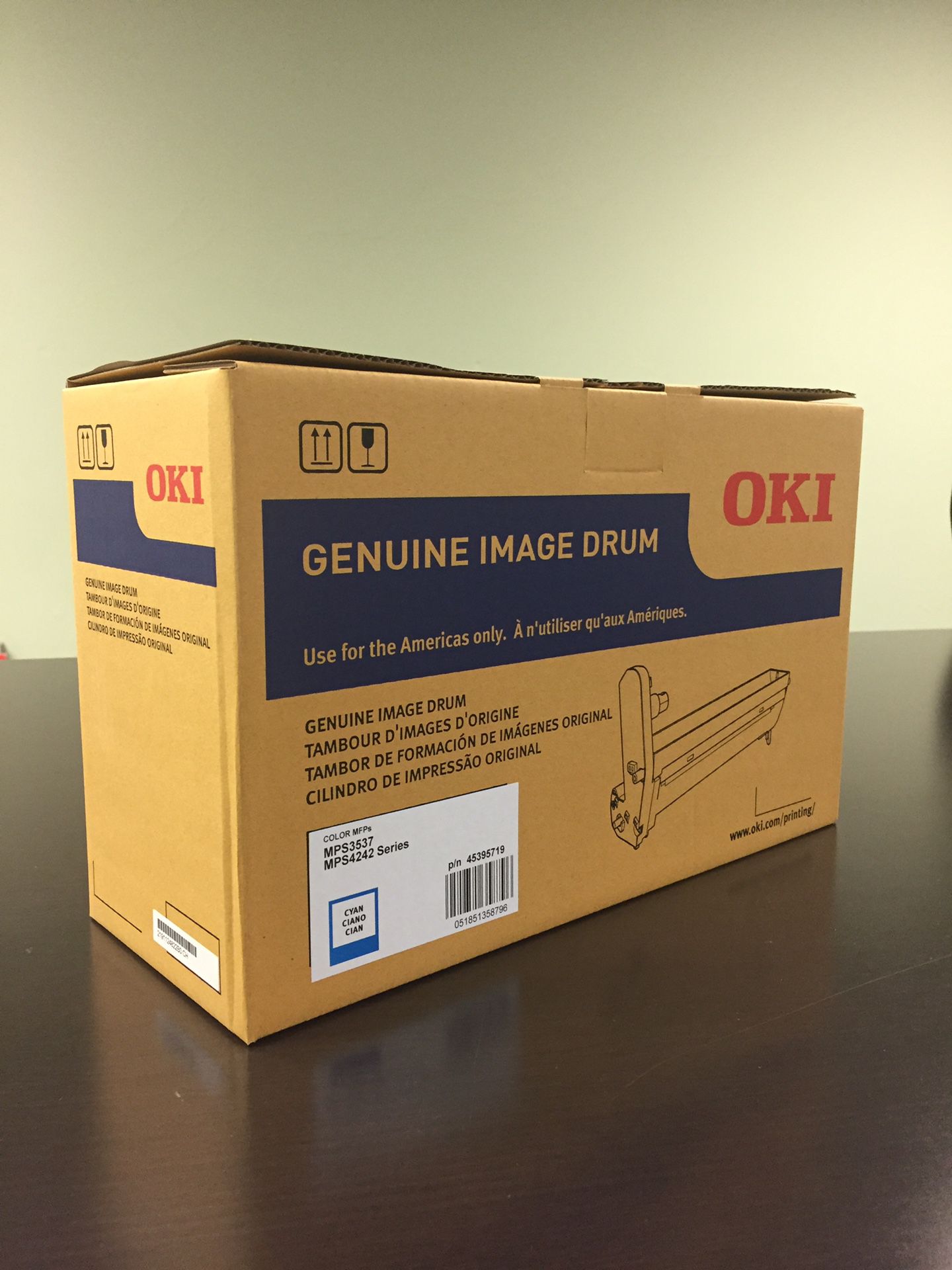 Genuine Okidata (contact info removed)9 Cyan Image Drum for OKI MPS3537mc & MPS4242mc 30K pgs