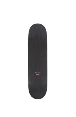 Supreme shears skateboard deck white w/ black wood grain top & red box logo Thumbnail