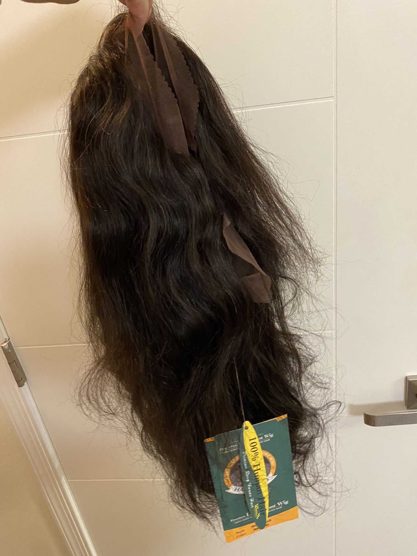 100% Remy Brazilian Human Hair Lacefront Wig - 1b