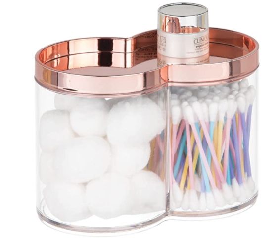 mDesign Plastic Canister Jar with Storage Lid - Stackable