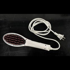LCD Display Hair Straightener Comb Brush Iron(White) Thumbnail