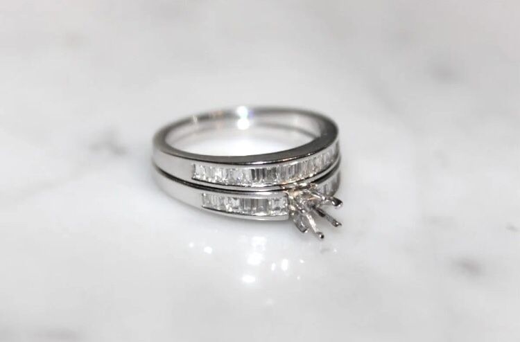 Platinum 2 Piece Diamond Wedding Set