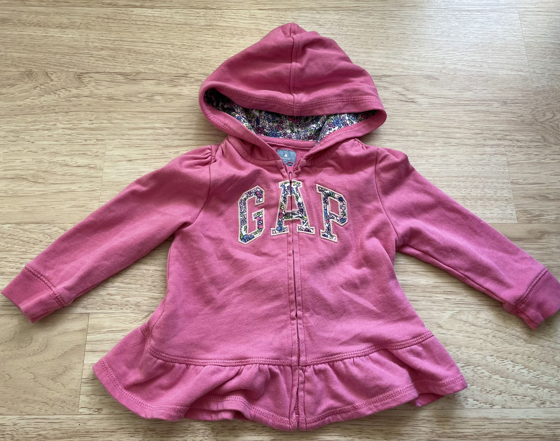 Pink Gap hoodie Size 18-24  months 