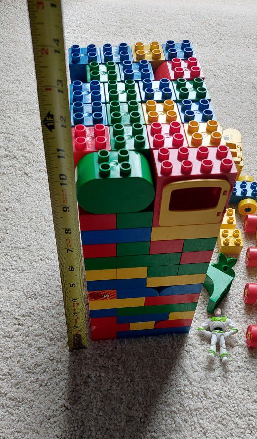 LEGO DUPLOS BULK LOT, 256 Pieces, Some Rare, Hard To Find, 5lbs 9oz + Buzz Toy!!