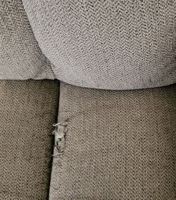 GREY CLOTH FABRIC COUCH AND LOVESEAT RECLINER S Thumbnail