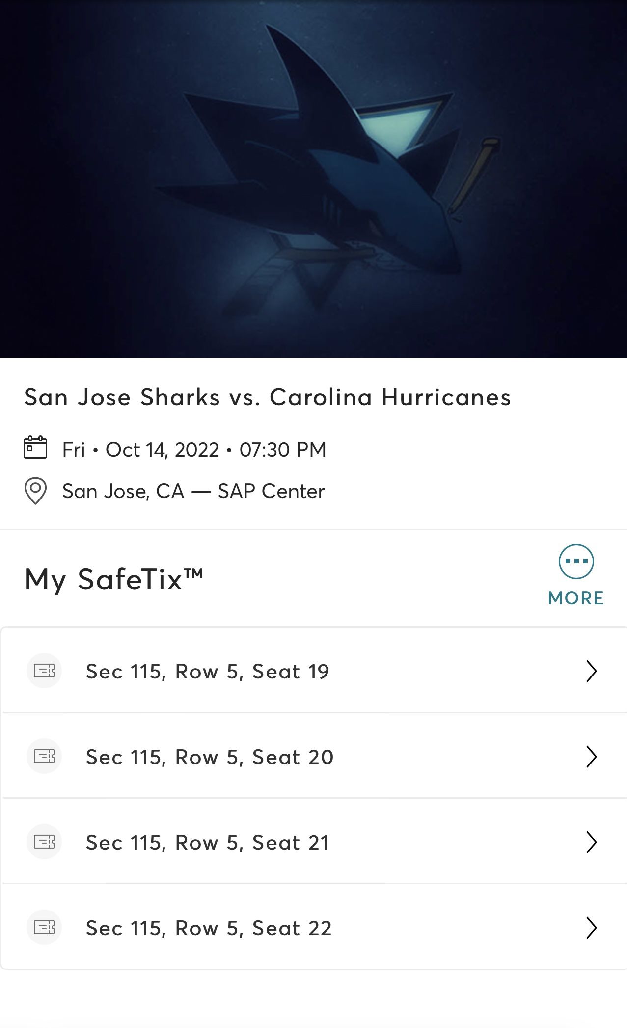 San Jose Sharks tickets 