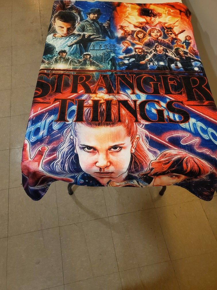 stranger things plush blanket