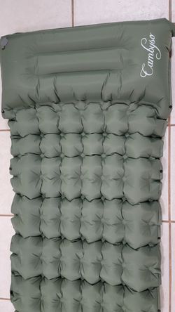 CAMBYSO Sleeping Pad Camping Mattress Built-in Air Pillow Quick Inflated and Deflated Sleeping Mat Thumbnail