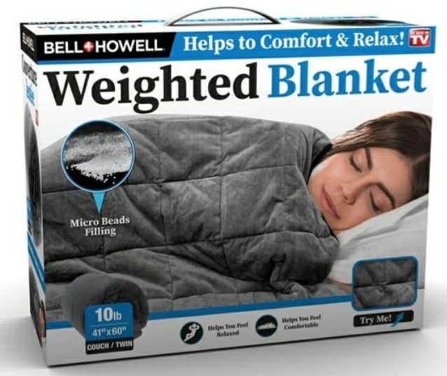 Bell + Howell Pleasure Pedic Glass Bead Weighted Blanket 12lbs